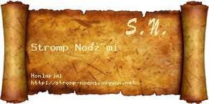 Stromp Noémi névjegykártya